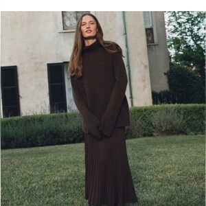 Jenni Kayne Brown Turtleneck Sweater 100% Cashmere, NWT
